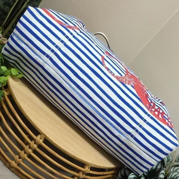 Coach Poppy Nautical Stripe Tote and Matching Wallet - Picture 10 of 16